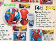 Disney Spider Man Party Cups-8's Per Pack 