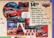 Disney Cars Party Plates-23cm,8's Per Pack 