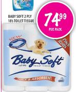 Baby Soft 2 Ply Toilet Tissue-18's Per Pack