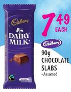 Cadbury Chocolate Slabs-90g Each