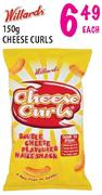 Willards Cheese Curls-150g Each