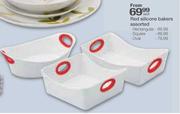 Red Silicon Oval Bakers Assorted-each