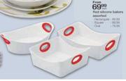 Red Silicon Rectangular Bakers Assorted-each