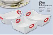 Red Silicon Square Bakers Assorted-each