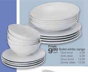 Solid White Range Side Plate-each
