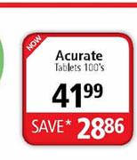 Acurate Tablets-100's