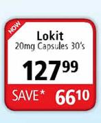 Lokit 20mg Capsules-30's