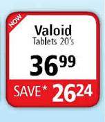 Valoid Tablets-20's