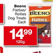 Beeno Flatties/Rollies Dog Treats-120g Each