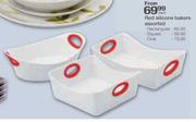 Red Silicone Bakers Assorted Rectangular-Each