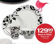 Black & White Dinner Set-16 Piece