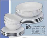 Solid White Dinner Plate-Each