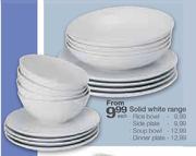 Solid White Side Plate-Each