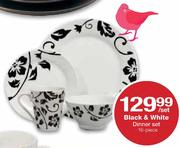 Black & White Dinner Set-16 Piece