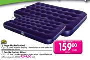 Camp Master Single Flocked Airbed - 191 x 99 x 22cm