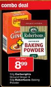 Cartwrights Ground Ginger 50g & 50g Robertsons Baking Powder