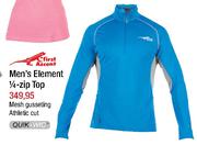 First Ascent Men's Element 1/4-Zip Top