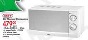 Defy Manual Microwave (DMO348) - 20 Ltr Each