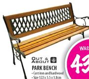 Out And About Park Bench Size-122x5.5x1.8 Cm