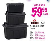 Big Jim Storage Box Black-42l Each