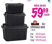 Big Jim Storage Box Black-70l Each