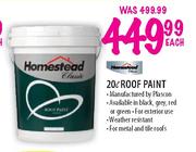 Homestead Roof Paint-20l Each