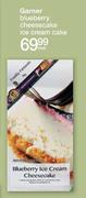 Garner Blueberry Cheesecake Ice Cream Cake Each