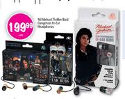 Mj Michael Thriller/Bad/Dangerous In-Ear Headphones Each
