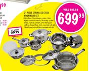 Tisselli Stainless Steel Cookware Set-21 Piece