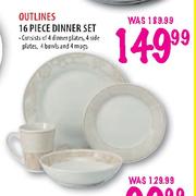 Outlines Dinner Set-16 Piece