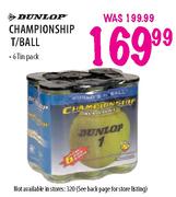Dunlop Championship T/Ball-6 Tin Pack