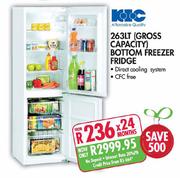 KIC Bottom Freezer Fridge-263Ltr