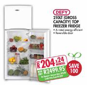 Defy Top Freezer Fridge-210Ltr