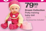 Dream Collection Potty Training Baby Doll-35cm Per Set