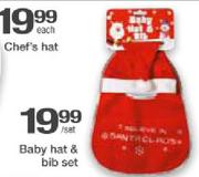 Baby Hat & Bib Set-Per Set