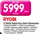 Ryobi 5.5KVA Petrol Key Start Generator RG-6900K