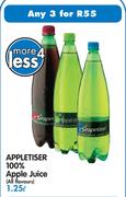 Appletiser 100% Apple Juice (All Flavours)-3x1.25L
