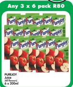 Purejoy Juice(All Flavours)-3's-6x200ml
