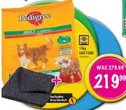 Pedigree Dog Food Assorted-15kg + Dog Blanket