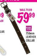 Simple Choice 750mm Leather Collar