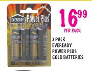 Eveready Power Plus Gold Batteries-2 per pack