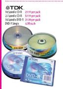 TDK 10 Spindle DVD-R-per pack