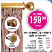 Curtain Track Clip-On Wood-3m Rod