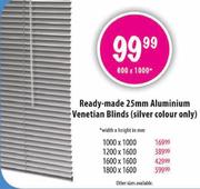 Ready-Made 25mm Aluminium Venetian Blinds-1800x1600mm