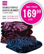 Simple Choice Single Furpile Acrylic Blanket