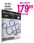 Set of 5 Rounds Mirrors-Per Pack