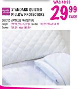 Simple Choice Standard Pillow Protectors Quilted Mattress Protectors-Each