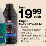 Engen Motor Oil/Fluid/Lube Each  