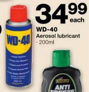 WD-40 Aerosol Lubricant-200ml Each