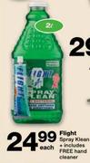 Flight Spray Klean + Includes Free Hand Cleaner-2L Each